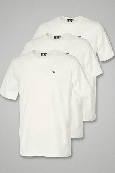 hummel Hmlt-Ic Ico White Men's T-Shirt Basic Crew Neck