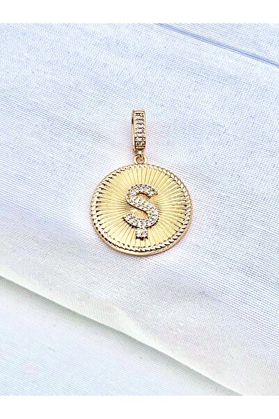 Siya Silver Kararmaz Çelik Zirkon Taşlı Harf Kolye Ucu ve Charm - Hediye Kutulu