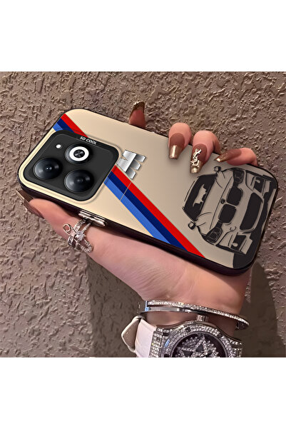 Hontinga حافظة هاتف Infinix Hot 40i متوافقة مع السيليكون بنمط BMW ذات حافة صل...