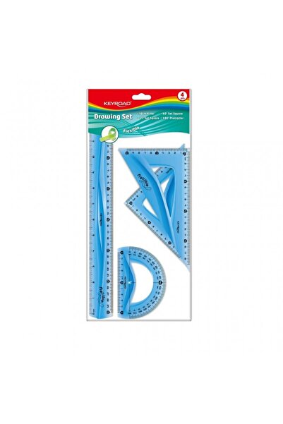 KEYROAD Geometry set KR971105, 30cm, PVC, various colors, flexible, blister 4...