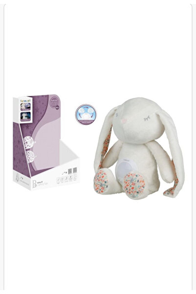 OEM Iepuraș de pluș pentru bebeluși cu lumină de veghe și sunete – Jucărie ca...