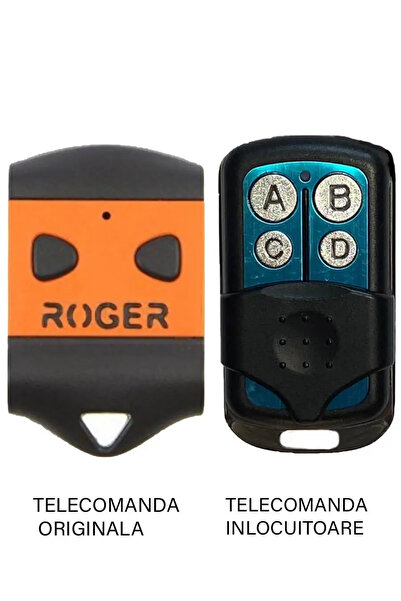 OEM Telecomanda inlocuitoare poarta garaj Roger H80/TX22 de doua si patru can...