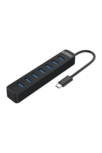OEM HUB USB Orico TWC3-7A-BK cu 7 port-uri USB3.0 negru 15cm