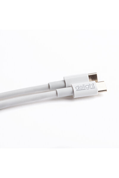 OEM Cablu de date /incarcare USB-C - USB-C 3.1 gen2 3A 60W alb 55447C-WH Delight
