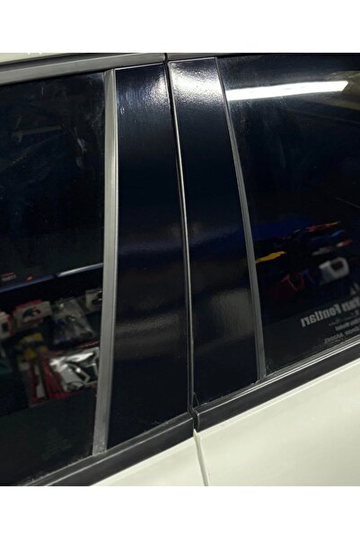 İŞCAN MOTOR Fiat Egea Kapı Direk Kaplama Folyosu 50x25cm 2 Adet Parlak Siyah ...