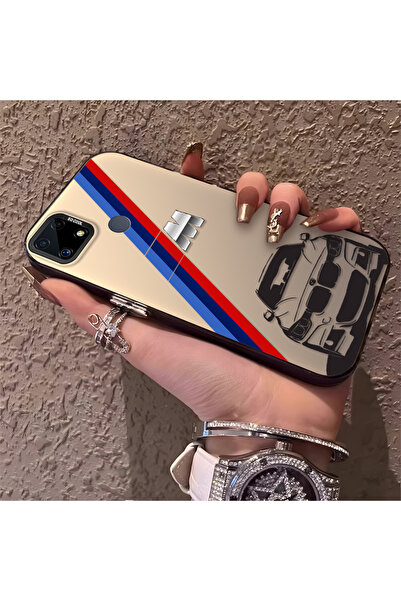 Hontinga حافظة هاتف Realme C25S متوافقة مع السيليكون بنمط BMW ذات حافة صلبة و...