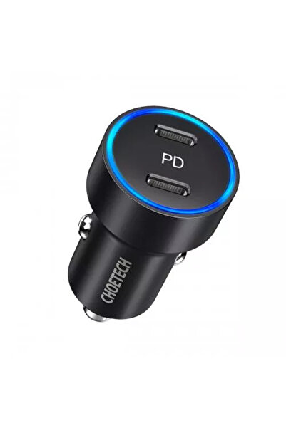 OEM Φορτιστής αυτοκινήτου 2x USB Type C PD 3.0 36W Choetech C0054