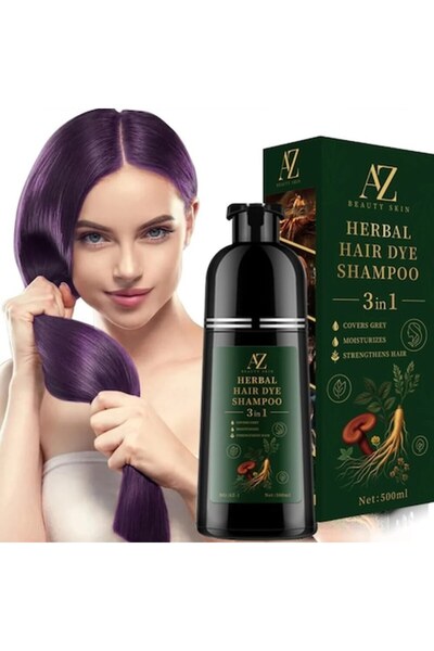 azbeautyskin Șampon pentru colorarea părului, fără amoniac, unisex, 500 ml - ...