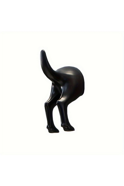 choice2 خطاف حائط أسود على شكل ذيل كلب، قطعة واحدة، خطاف حائط إبداعي، طريقتان...