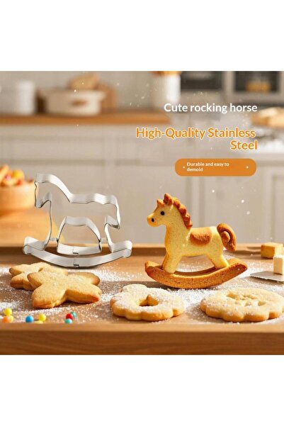 Choice 2026 Year of the Horse Cookie Cutter - Stainless Steel Rking Horse Mol...