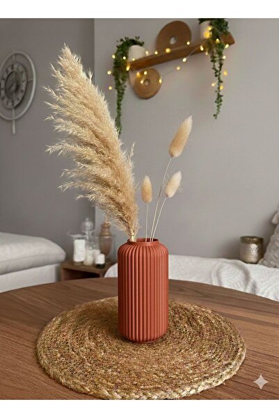 micreative3d Modern Çizgili 3D Baskı Dekoratif Vazo