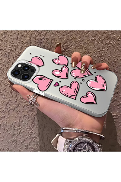 Hontinga حافظة هاتف آيفون 15 برو متوافقة مع السيليكون ذات الحواف الصلبة والمض...