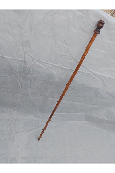 ŞAHMERDANOĞLU El Yapımı Harika Ahşap Baston, Musa'nın Asası Stili, Vernikli E...