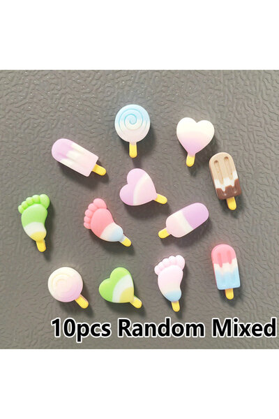 Choice 10pcs Random Mixed 10pcs Mixed Colors & Designs Small Size Summer Pops...