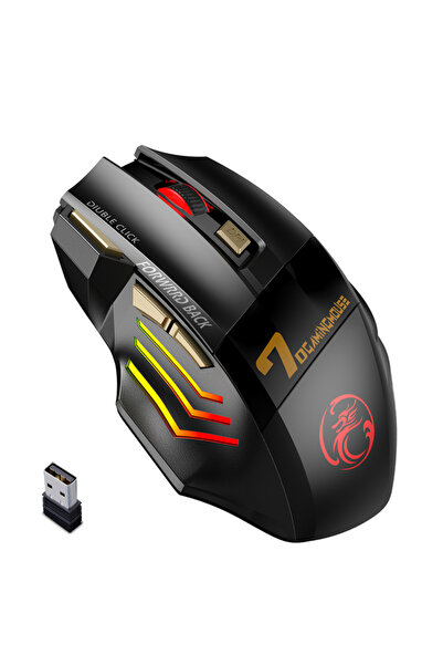 Choice ماوس لاسلكي قابل لإعادة الشحن بسبعة أزرار، ماوس ألعاب لاسلكي، ماوس ألع...