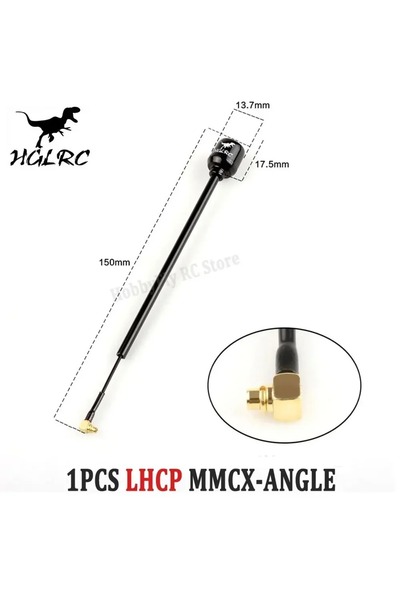 Choice1 1PCS LHCP MMCX-ANGLE HGLRC Mini Long-Range Hammer Antenna 5.8G 2.5dBi...