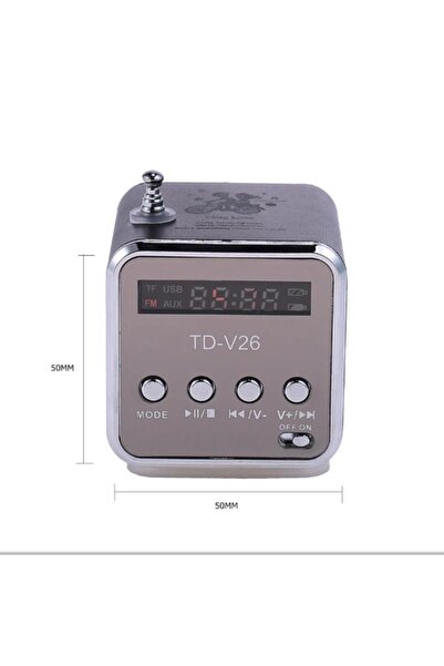 Choice TD-V26 USB Rechargeable Speaker FM Radio Portable Mini Radio Mini Blue...