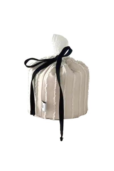 Choice علبة مناديل بيضاء قطعة واحدة، غطاء مربع مزخرف من القماش اللامع مع شراب...