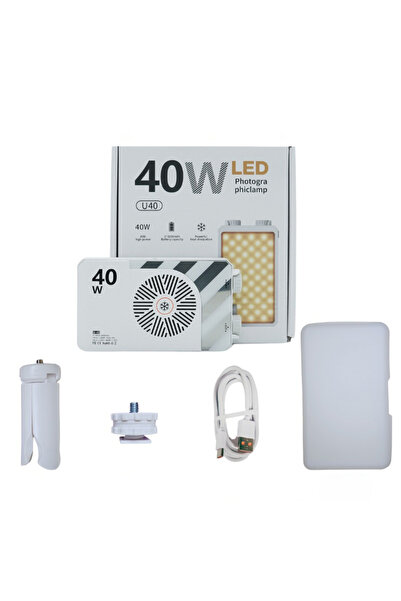 Choice مصباح كاميرا LED ST-U40 بقوة 40 واط، مؤشر تجسيد اللون/مؤشر اتساق الإضا...