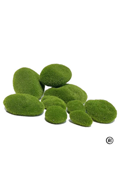 Choice 10pcs 3x5cm 10Pcs Artificial Green Moss Plants Simulated Moss Stone Cr...