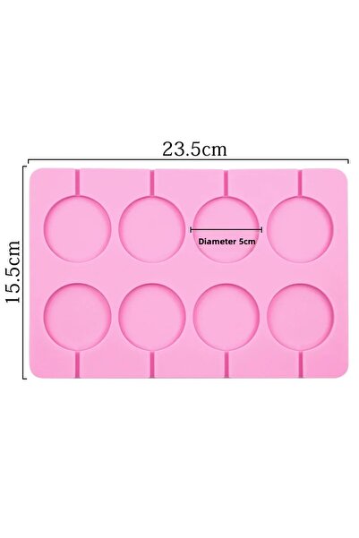 Choice 8 holes 5cm Large Round Silicone Lollipop Molds Cholate candy pop Fond...