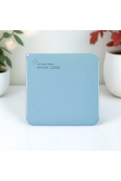 Choice3 علبة تخزين أقنعة زرقاء مقاومة للرطوبة والغبار، مثالية للاستخدام المنزلي.