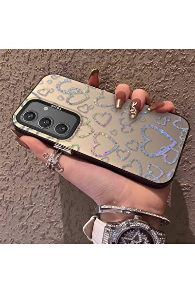 Hontinga حافظة هاتف سامسونج جالاكسي S24 متوافقة مع نمط القلب من السيليكون ذات...