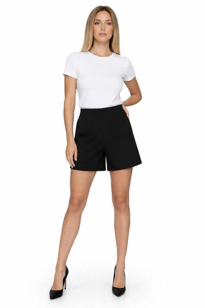 CKM MODA Monea High Waist Minimal Shorts Black