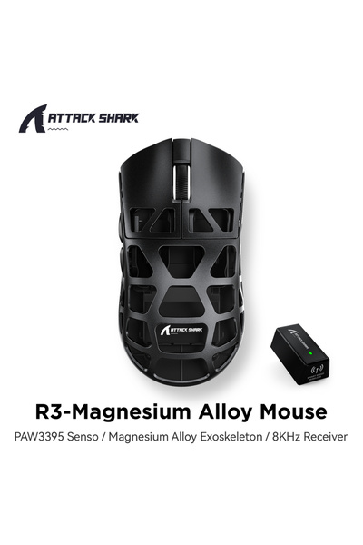 Choice3 R3 Black ATTACK SHARK R3 Gaming Mouse Magnesium Alloy Honeycomb,Ultra...