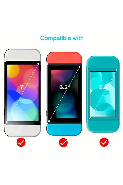 choice2 For Nintendo Switch WHITE [3 Packs] Screen Protector Tempered Glass f...