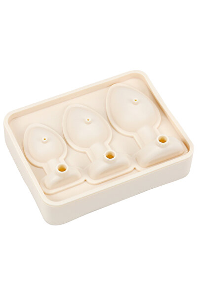 Choice3 Beige Silicone Prank Butt Plug Shaped Ice Cube Mold Whiskey Cktails I...