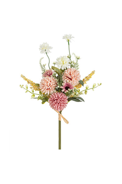 Choice3 قطعتان من الزهور الاصطناعية حرير الوردية، نصف قطعة، على شكل زهرة الأق...