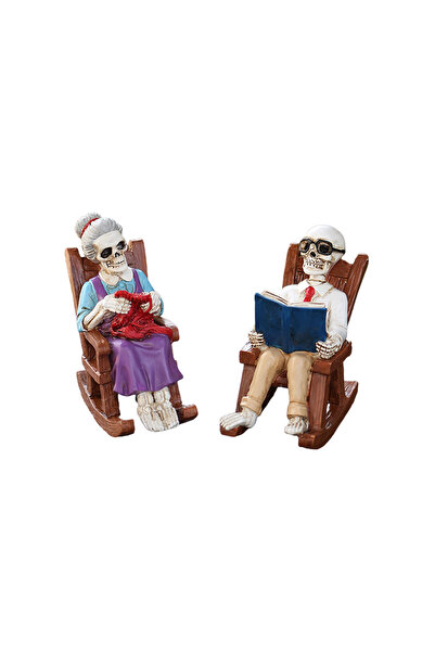 Choice Multi-Colored 2pcs Halloween knitting grandma and reading grandpa, cou...