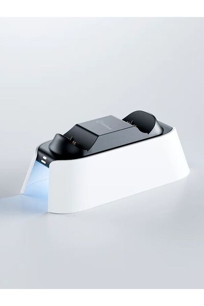 Choice شاحن LinYuvo المزدوج DK KD28 باللونين الأبيض والأسود لجهاز PS5 مع حامل...