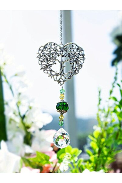 Choice green 1pc Suncatcher Crystal Tree of Life Pendant Home Garden Window D...