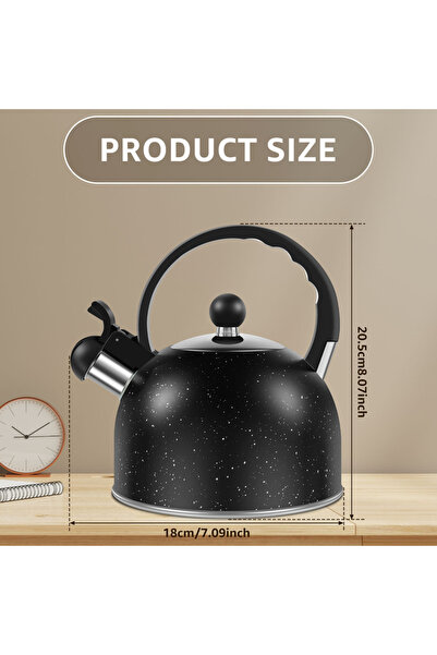 Choice black 2L Whistling Kettle with Ergonomic Handle 2L Stove Top Kettle St...