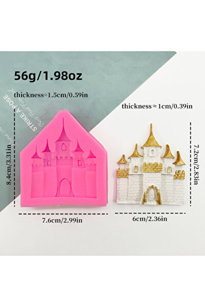 Choice castle 1 piece, castle shaped silicone mold, flipped sugar cake decora...