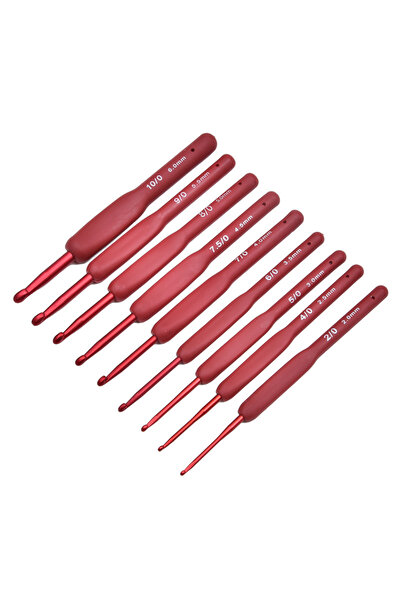 Choice 9pcs 9Pcs Ergonomic Crhet Hooks Set 2.0-6.0mm Crhet Hook Knititng Need...
