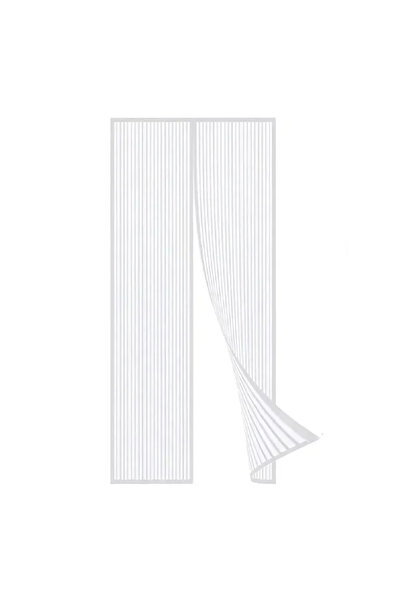 choice2 ناموسية مغناطيسية بيضاء مقاس 80×210 سم، ستائر أبواب ونوافذ بإغلاق تلق...