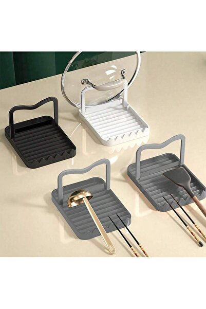 Choice قطعة واحدة سوداء، منظم متعدد الوظائف لأدوات الطبخ، يحافظ على نظافة سطح...