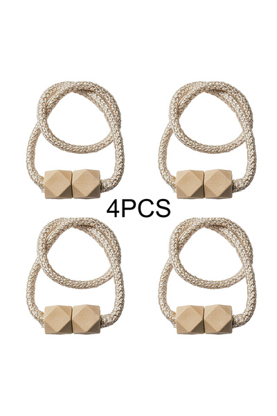 Choice3 4 ربطات ستائر بيج اللون، 4 قطع، مزودة بمغناطيس قوي وتصميم حبل سميك، م...