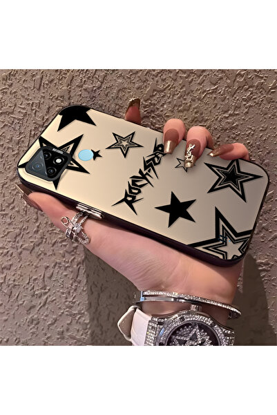 Hontinga حافظة هاتف من السيليكون متوافقة مع هاتف Realme C21، ذات حافة صلبة وم...