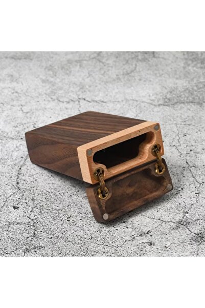 Choice علبة سجائر من خشب الجوز الأسود، قطعة واحدة، هدية شخصية للرجال والنساء،...