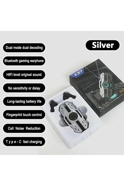 Choice1 X37 silvery X37 New Wireless Gaming Cool Bluetooth Earphones for Espo...