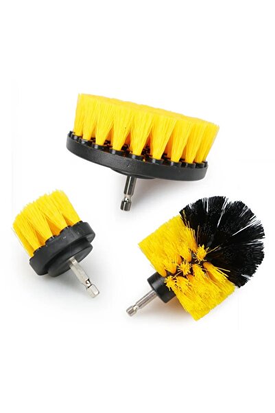 Choice1 orange 3pcs Drill Brush Attachment Set Power Scrubber Brush With Dril...