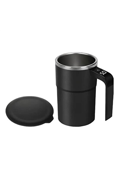 Choice 380ml Black Self Stirring Mug Automatic Mixing Coffee Cup 380ml Heat R...