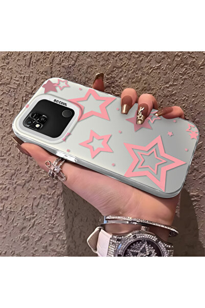 Hontinga حافظة هاتف من السيليكون متوافقة مع Redmi 10A، مزينة بنمط النجوم، وحا...