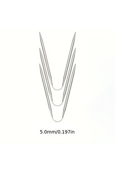 Choice6 5mm 3ps/bag Circular Knit Needles Knitting Metal Cable Circular Knitt...