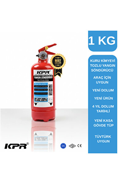 KPR YANGIN 1 KG YANGIN TÜPÜ MUANE İÇİN UYGUN KURU KİMYEVİ TOZLU YANGIN SÖNDÜRÜCÜ