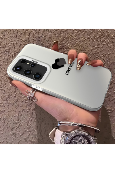 Hontinga حافظة هاتف سامسونج جالاكسي S23 الترا متوافقة مع نمط القلب من السيليك...